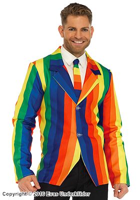 Maskerade-Jacke, Regenbogenfarbe